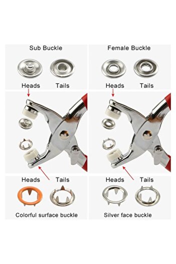 Tahtakale Dünyası Easy Snap Button Attachment - Snap Pliers and Button