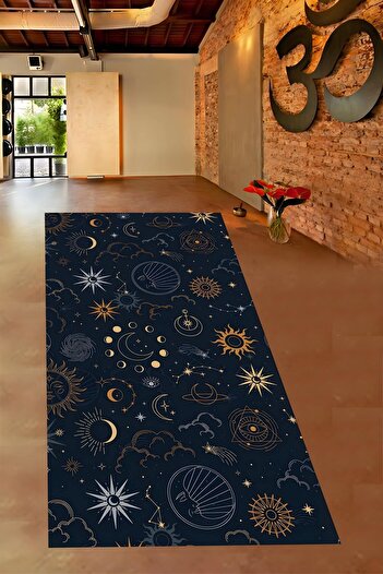 on the clouds Tarot Patterned Moon Sun Washable Non-Slip Base Stain Resistant Yoga Mat Pilates Cushion