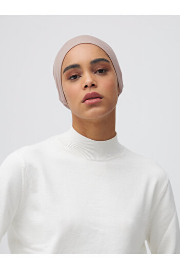 Femple Modest Practical Flat Bonnet |   Color: Mocha |   Tube Underscarf