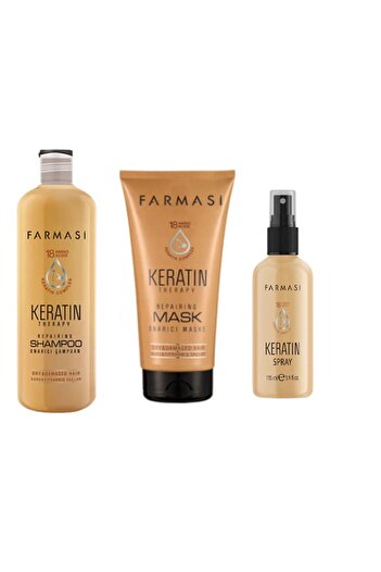 Farmasi Keratin Therapy Onarıcı Şampuan 360ml Keratin Therapy Maske Keratin Therapy Sprey