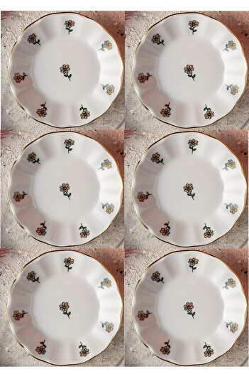 AYBABA STORE 6-Piece Yellow Daisy Tea Plate - 11 CM