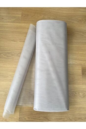 yörük tuhafiye Gray Crystal Tulle - Decoration, Bundle and Suitcase Engagement, Size 1 Mt Width 3 Mt