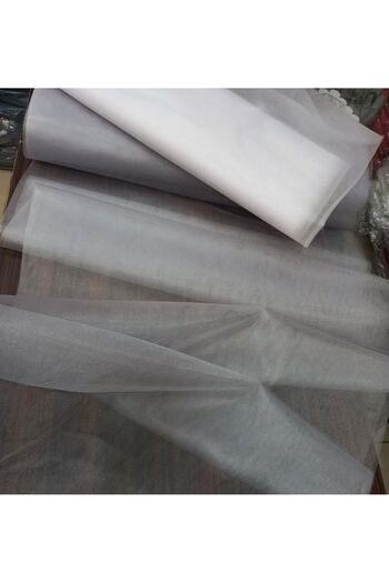 yörük tuhafiye Gray Crystal Tulle - Decoration, Bundle and Suitcase Engagement, Size 1 Mt Width 3 Mt