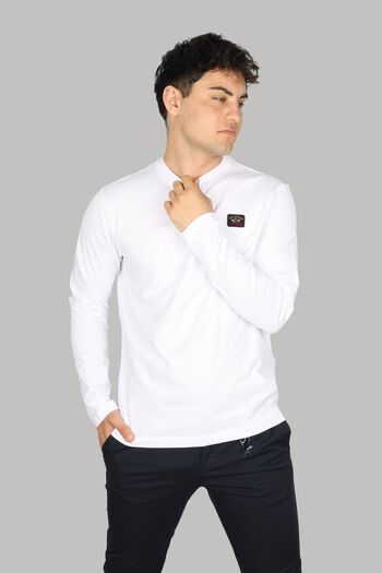 PAUL&SHARK Crew Neck Short Sleeve White Men's T-Shirt - C0P1097-010