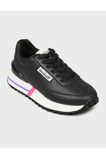 Versace Women's Brand Logo Comfortable Sole Lace-up Black1 Sneaker 75VA3SH1ZP346-899