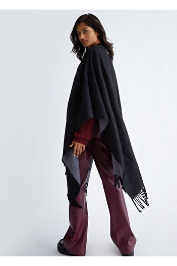 Liu Jo Women's Woven Fabric Brand Logo Black Shawl & Scarf & Scarf 2F3091T0300-22222