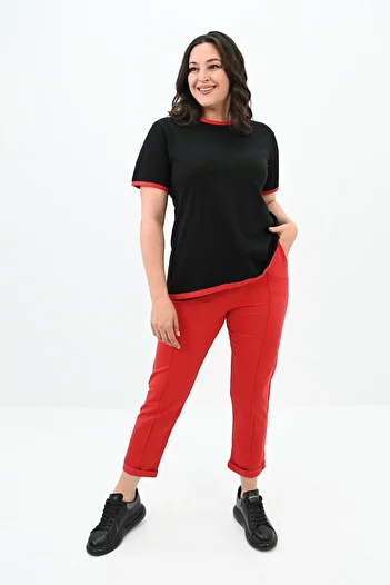 Koza Butik Large Size Women's Tracksuit Set - Back Detailed 3804-23
