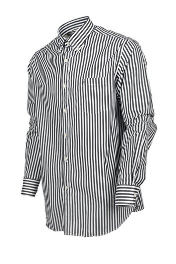 PAUL&SHARK Men's Brand Logo Button-Down Shirt Collar Long Sleeve White-Black Shirt13313121-007
