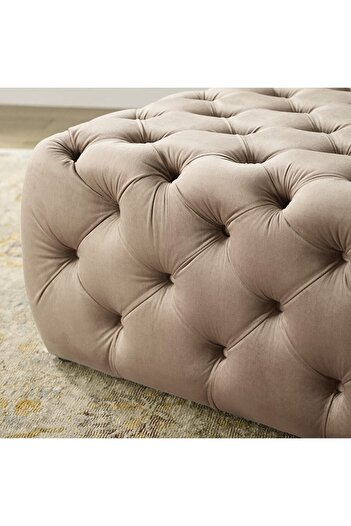 DeccoStil Kapitoneli Kare Puf/bench/orta Sehpa 100*100 Cm Yükseklik 40 Cm