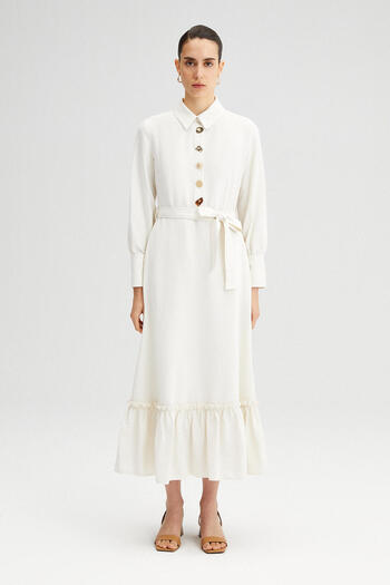 Touché Privé Button Detailed Long Dress