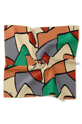 Levidor Geometric Patterned Cotton Sport Scarf