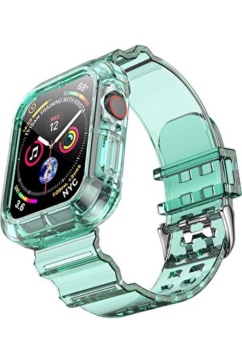 Nezih Case Strap/Band and Case Protector for Apple Watch Series 2/3/4/5/6/7/8/9/Se 40mm 41mm Green (Not Watch)