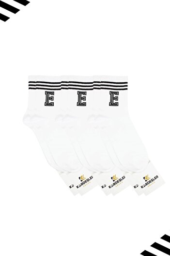 KARDEŞLER ÇORAP Унисекс тенис чорапи с шарка на буквата E (LETTER SOCKS) 3 чифта