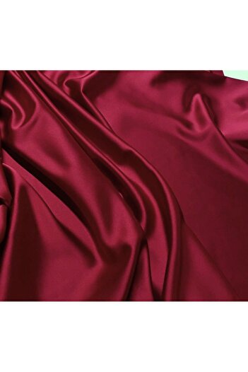 KAŞİHA High Waist Burgundy Satin Maxi Skirt - Thick Tok and Zipper Detail