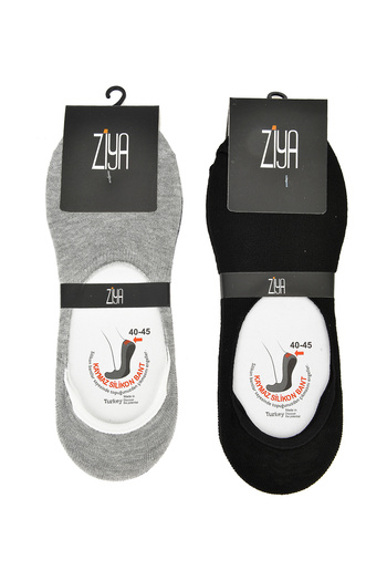 Ziya Men's Bamboo Sneakers - 6-Piece Ballerina Socks Set (BLACK X3-GREY-DARK BLUE-WHITE) 14173z033 Multi