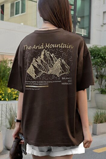 Teenage Millionaire Γυναικείο μπλουζάκι Arid Mountain Oversize καφέ Salas
