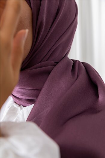 Silk Home Janjan Tek Taraflı Şal Mürdüm