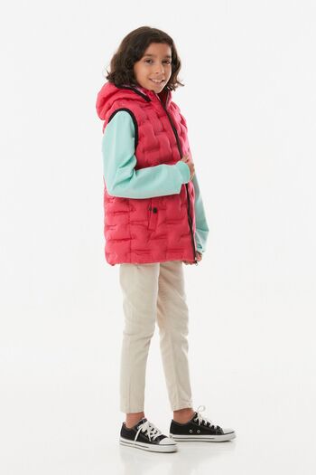 Fulla Moda Hooded Unisex Children's Inflatable Vest with Snap Pocket