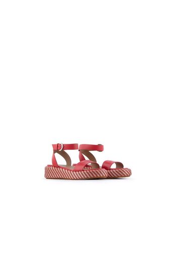 Emporio Armani Women's Normal Base Strap Lace Buckle Beige Sandal X3P784 XN268-COR/BEIGE