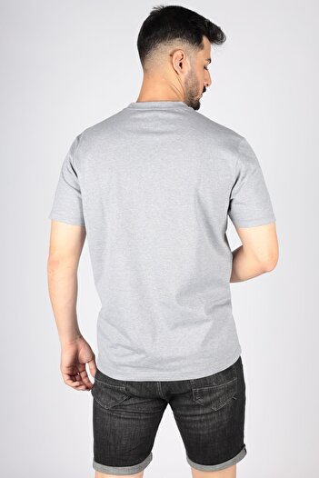 PAUL&SHARK Ανδρικό λογότυπο Basic Regular Fit κοντομάνικο γκρι μπλουζάκι 23411065 -930
