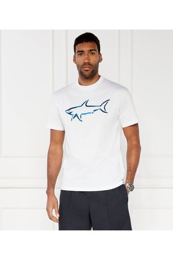 PAUL&SHARK Men's Brand Logo Detailed Crew Neck Regular Fit White T-Shirt24411101-010