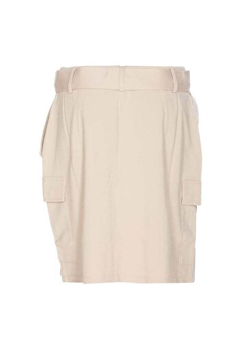 Liu Jo Women's Woven Fabric Normal Waist Plain Model Beige Skirt TA4200J5942-40708