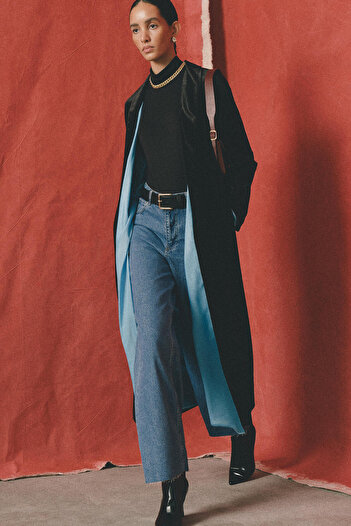 Touché Privé HIGH WAIST WIDE LEG DENIM PANTS