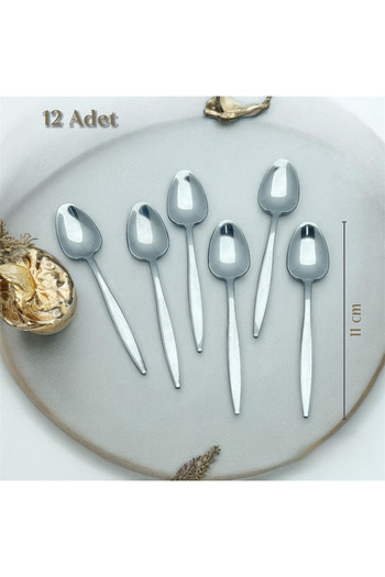 ARVEY 12 Pointed Model Teaspoons, 1 Dozen Pointed Model Teaspoons
