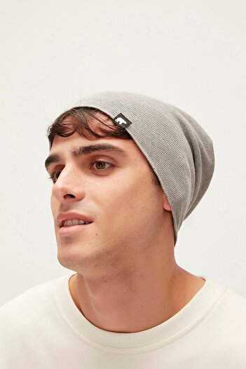Bad Bear II Gray Melange Beret - Simple Design
