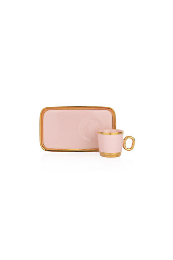 Schafer Goldie 6 Kişilik Kahve Fincan Seti 12 Parça-pembe04