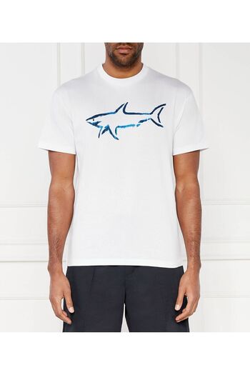 PAUL&SHARK Men's Brand Logo Detailed Crew Neck Regular Fit White T-Shirt24411101-010