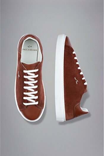 PAUL&SHARK Erkek Deri Rahat Taban Günlük Kullanım Kahverengi1 Sneaker 24418002-493