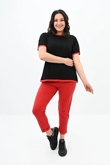 Koza Butik Large Size Women's Tracksuit Set - Back Detailed 3804-23
