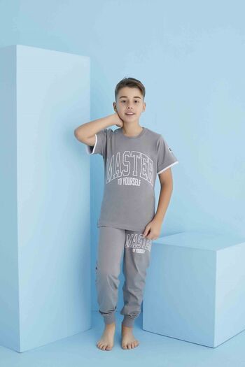 Tarık Boy's Cotton Short Sleeve Pajama Set
