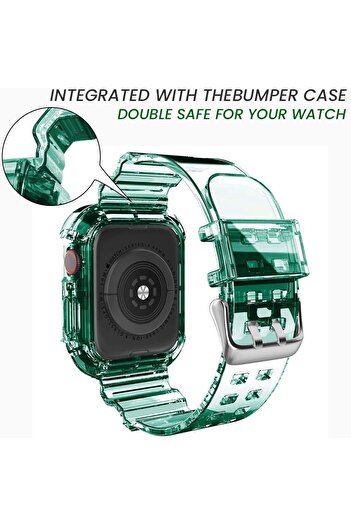 Nezih Case Strap/Band and Case Protector for Apple Watch Series 2/3/4/5/6/7/8/9/Se 40mm 41mm Green (Not Watch)