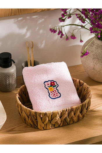 LC Waikiki LCW HOME 50x80 Cm Flower Embroidered Face Towel