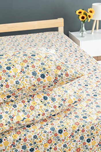 Soley طقم ملاءات قطنية مفردة من ليبرتي - 120x200 مطاط