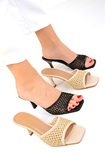 SOHO Classic Black Women's Heeled Shoes - 19319