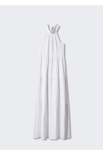 MANGO Woman Sırtı Açık Halter Elbise