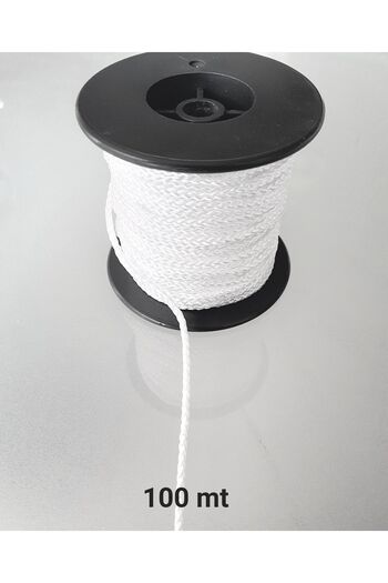 ETAB Wooden Roller Blinds Rope 100 Meters White