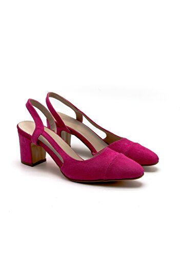 Shoebutik Φούξια Suede - Γυναικεία Παπούτσια με Χοντρό Τακούνι