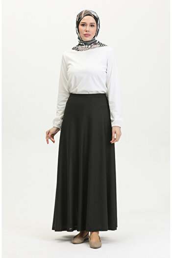 sefamerve Khaki Mevlana Prayer Skirt - Waist Tied, 1046-05 Model
