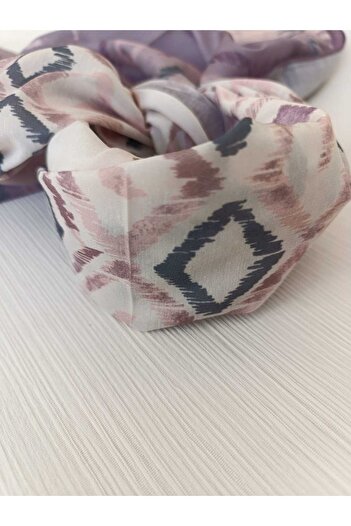 Akel Triangle Patterned Cotton Shawl - Size 75x185