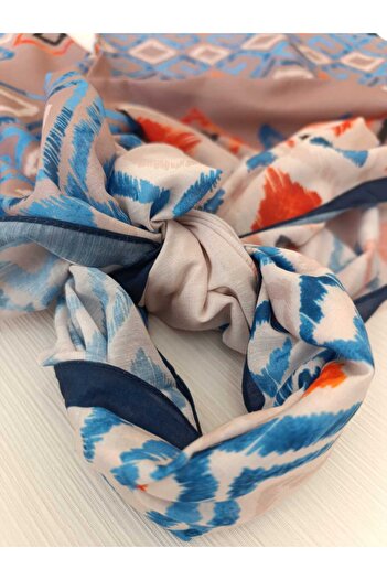 Akel Triangle Patterned Cotton Shawl - Size 75x185