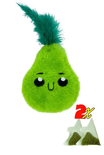 Miyav Pear Shaped Catnip Plush Cat Toy with Pocket 2 Pieces Catnip Pack Included - Cat Toy with Catnip