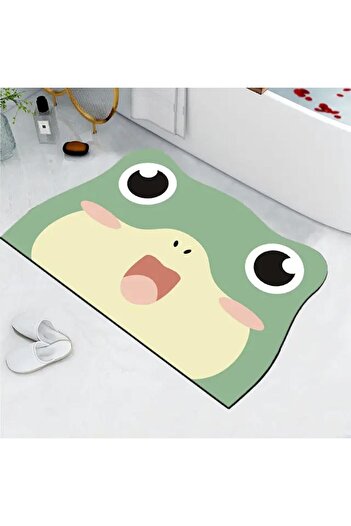 Else Dekor Frog Water Absorbent Shower Front Bath Mat Toilet Seat One Piece Animal Bath Mat