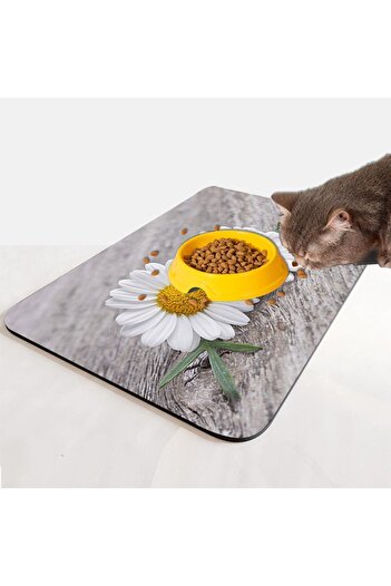 Else Dekor Else Cat Dog Food Water Pet Feeding Mat Mat Easy to Clean Absorbent Waterproof Base
