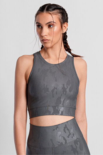 Superstacy Khaite Camouflage Smoked Sports Bra