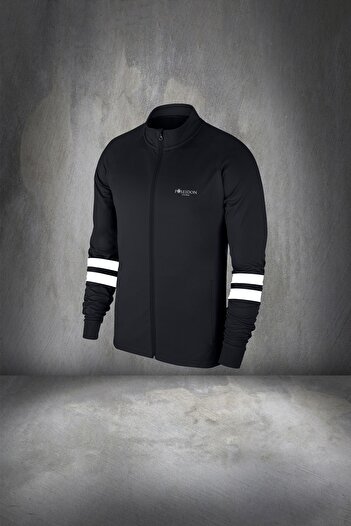 POSEIDON STORM Мъжки комплект за бягане с черен пълнеж Supra Combed Fabric, голям размер, 4xl-10xl