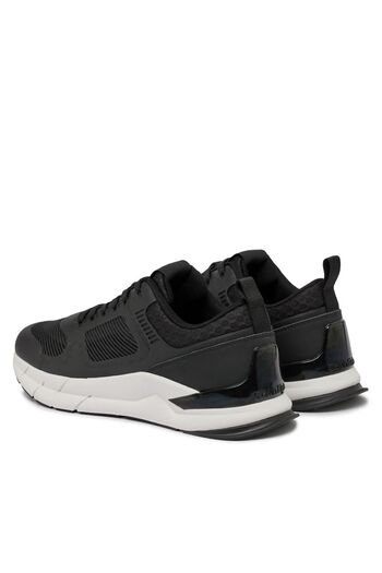 Calvin Klein Erkek Marka Logolu Bağcıklı Kaydırmaz Tabanlı Günlük Siyah Sneaker HM0HM01283-BEH